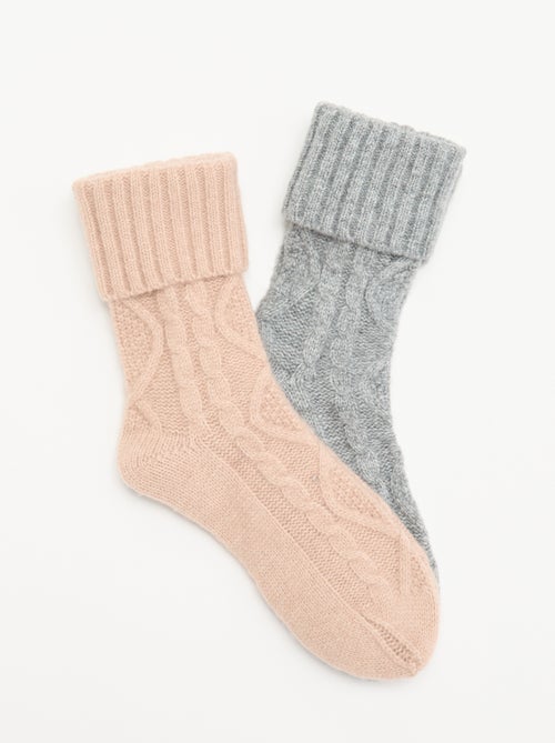 Lot de 2 paires de chaussettes - Kiabi Lot de 2 paires de chaussettes - Kiabi