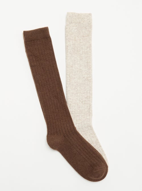 Lot de 2 paires de chaussettes hautes - Kiabi