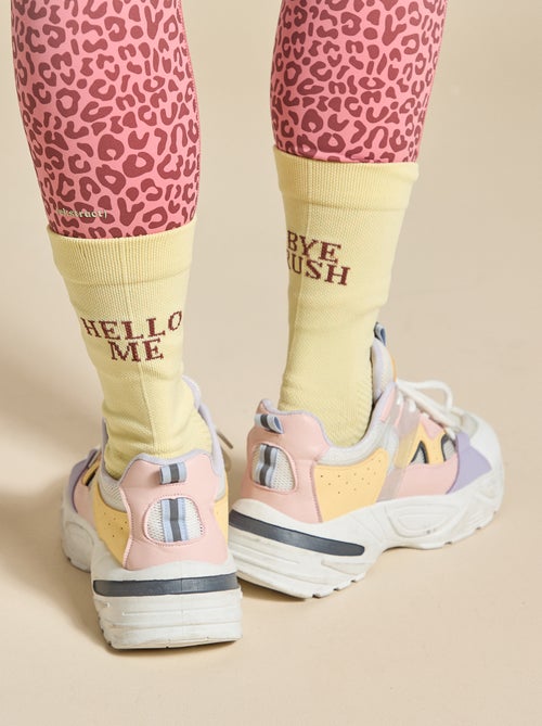 Lot de 2 paires de chaussettes hautes (ekstract) compressives unie - Kiabi