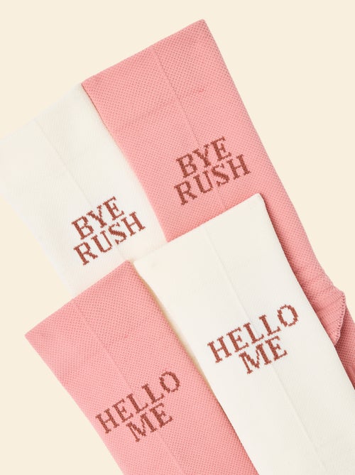 Lot de 2 paires de chaussettes hautes (ekstract) compressives unie - Kiabi