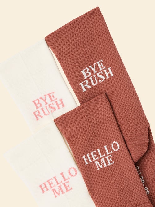 Lot de 2 paires de chaussettes hautes (ekstract) compressives unie - Kiabi