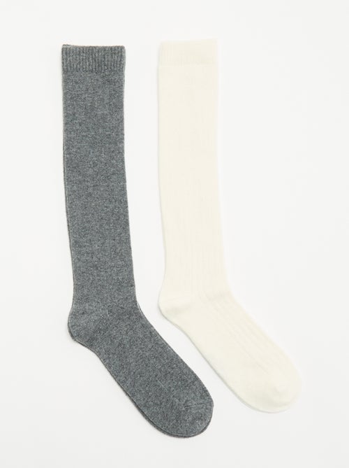 Lot de 2 paires de chaussettes hautes - Kiabi