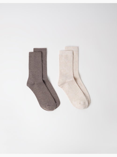 Lot de 2 paires de chaussettes, mo fashion - Kiabi
