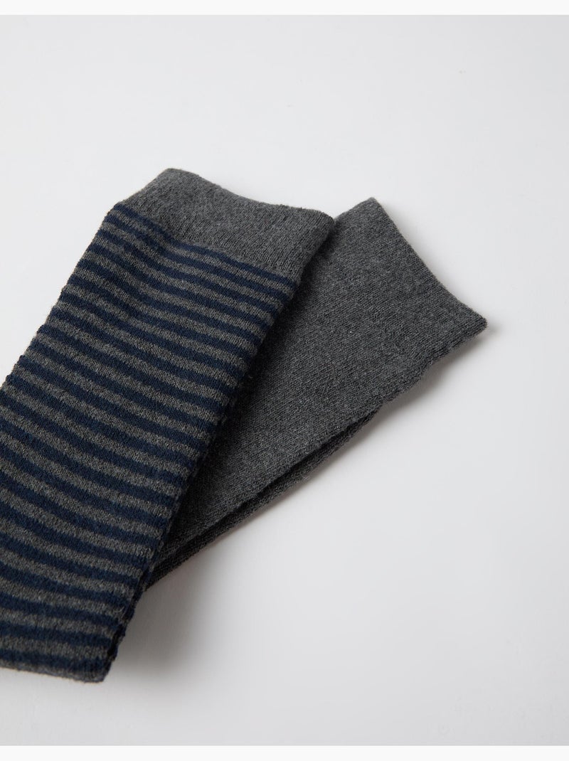 Lot de 2 paires de chaussettes, mo fashion Gris - Kiabi