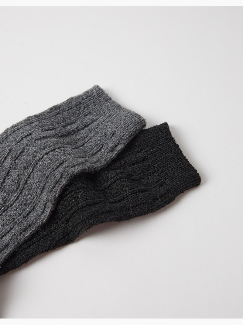 Lot de 2 paires de chaussettes, mo fashion Noir - Kiabi