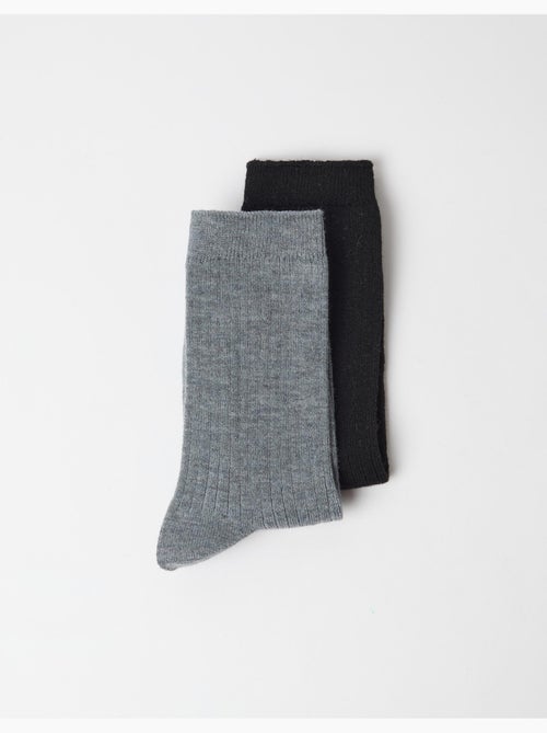 Lot de 2 paires de chaussettes, mo fashion - Kiabi