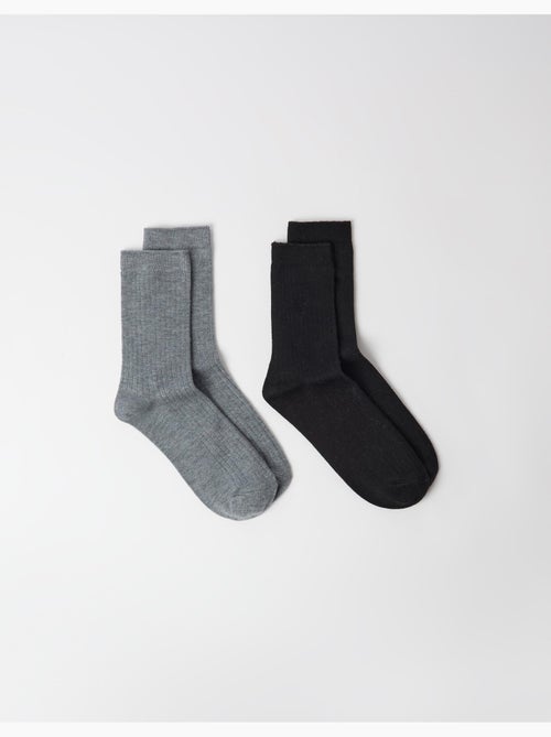 Lot de 2 paires de chaussettes, mo fashion - Kiabi