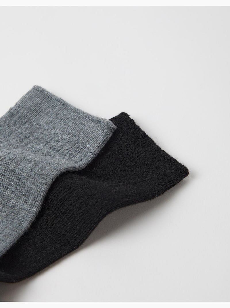 Lot de 2 paires de chaussettes, mo fashion Noir - Kiabi