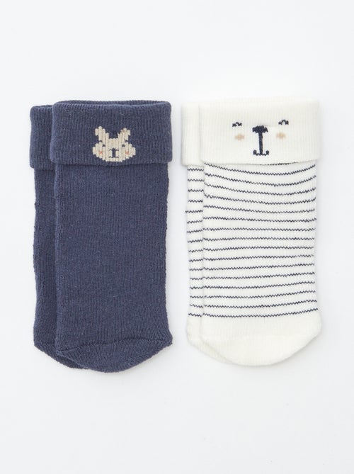 Lot de 2 paires de chaussettes naissance - Kiabi