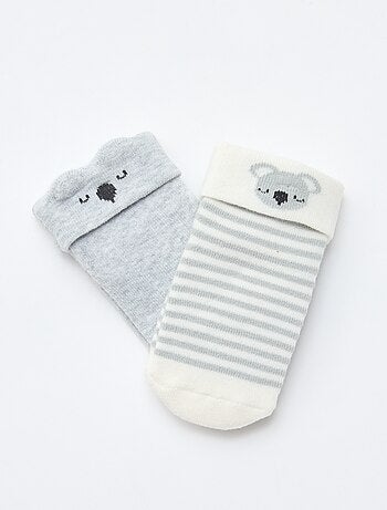 Lot de 2 paires de chaussettes naissance