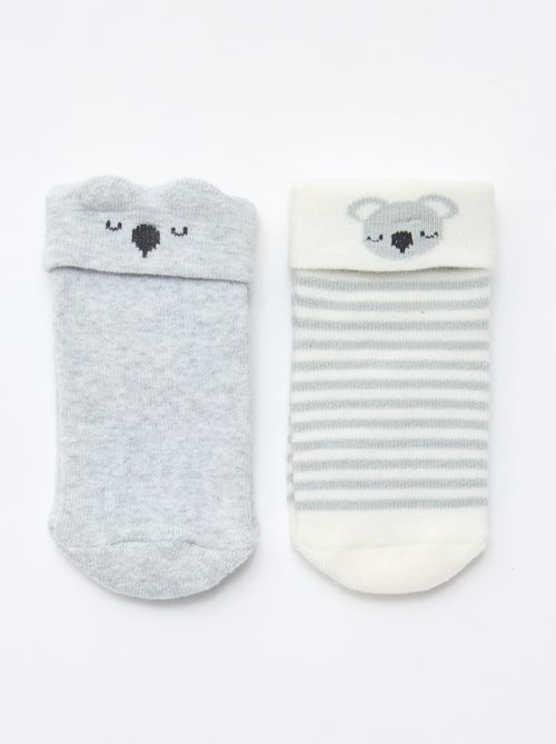 Lot de 2 paires de chaussettes naissance - Kiabi