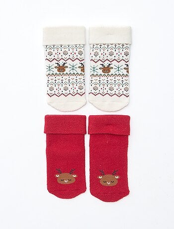 Lot de 2 paires de chaussettes naissance