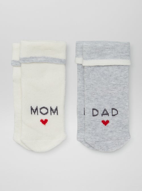 Lot de 2 paires de chaussettes naissances - Kiabi