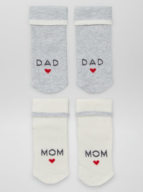 Lot de 2 paires de chaussettes naissances - Kiabi