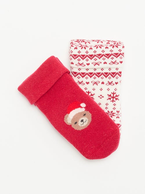 Lot de 2 paires de chaussettes naissances - Kiabi