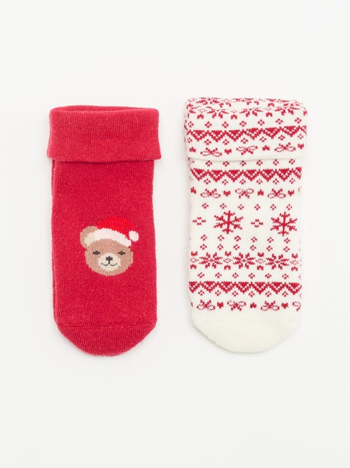Lot de 2 paires de chaussettes naissances - Kiabi