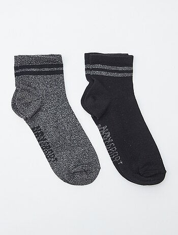 Lot de 2 paires de chaussettes pailletées