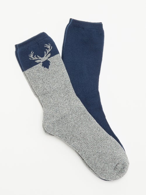 Lot de 2 paires de chaussettes thermiques - Kiabi