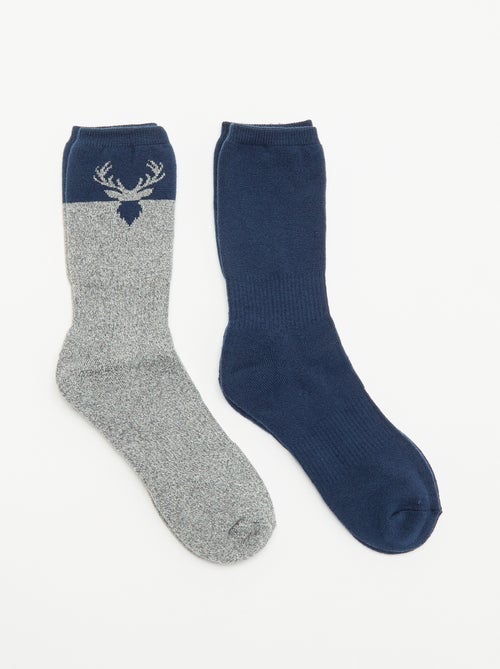 Lot de 2 paires de chaussettes thermiques - Kiabi