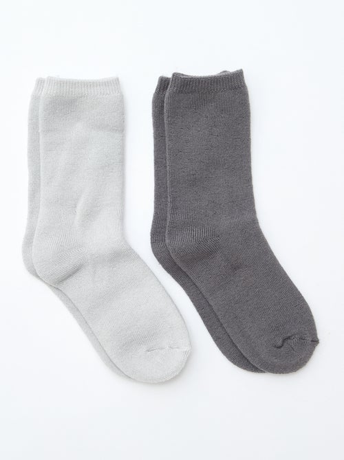 Lot de 2 paires de chaussettes thermiques - Kiabi