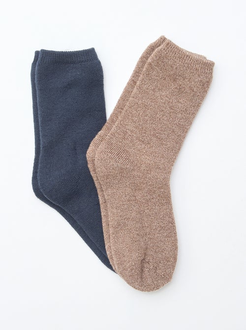 Lot de 2 paires de chaussettes thermiques - Kiabi
