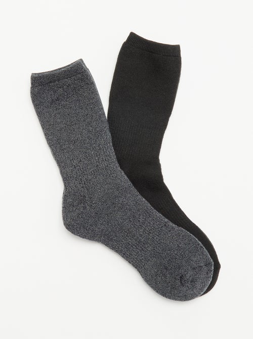 Lot de 2 paires de chaussettes thermiques - Kiabi