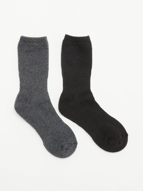 Lot de 2 paires de chaussettes thermiques - Kiabi