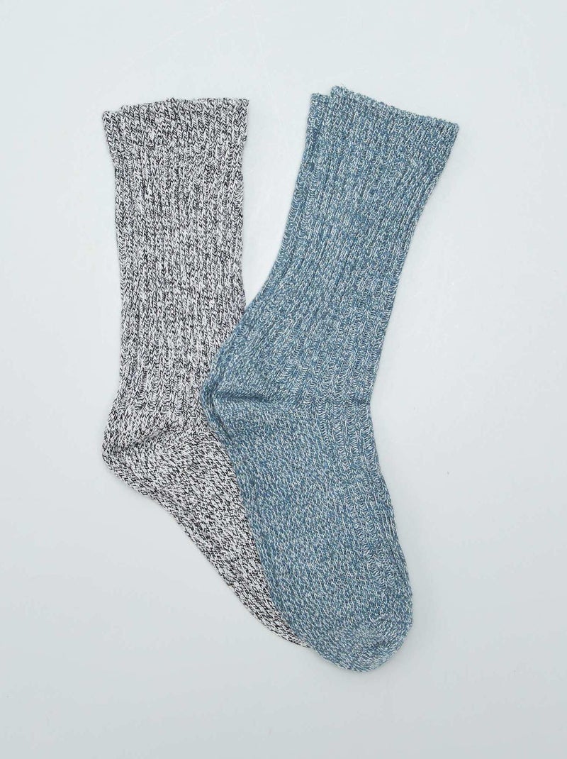Lot de 2 paires de chaussettes Vert - Kiabi