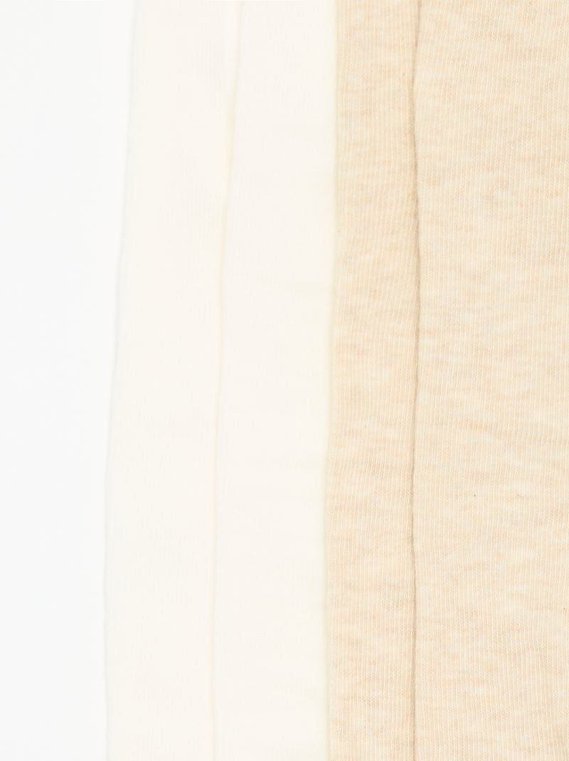 Lot de 2 paires de collants Beige - Kiabi