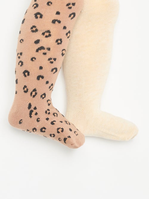 Lot de 2 paires de collants fantaisie - Kiabi
