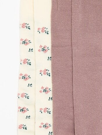 Lot de 2 paires de collants fantaisie