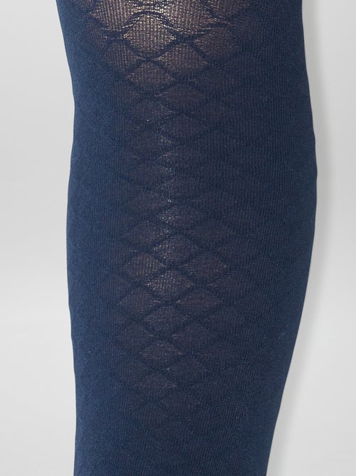 Lot de 2 paires de collants légers fantaisie - Kiabi