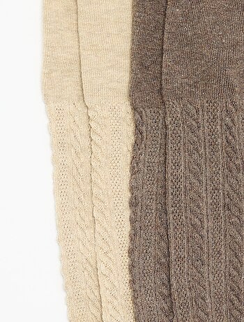 Lot de 2 paires de collants maille fantaisie