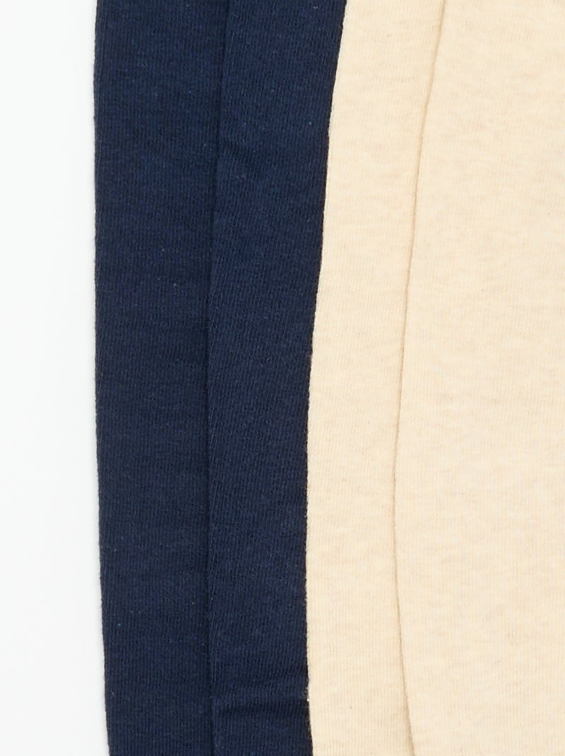 Lot de 2 paires de collants unies Bleu - Kiabi