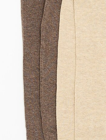 Lot de 2 paires de collants unies