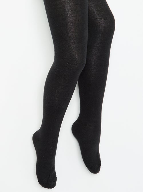 Lot de 2 paires de collants unies - Kiabi