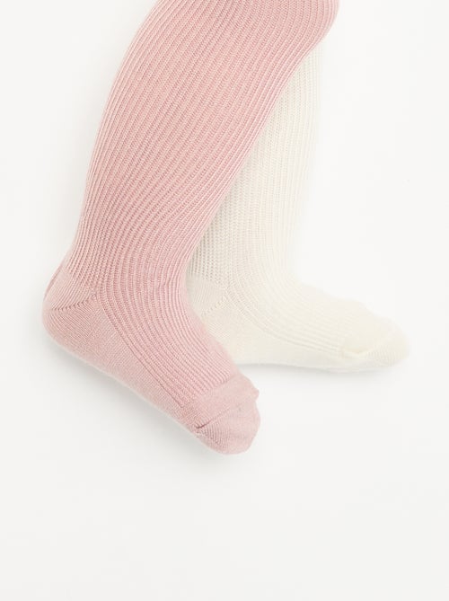 Lot de 2 paires de collants unis - Kiabi