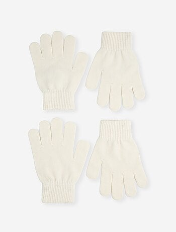 Lot de 2 paires de gants en maille