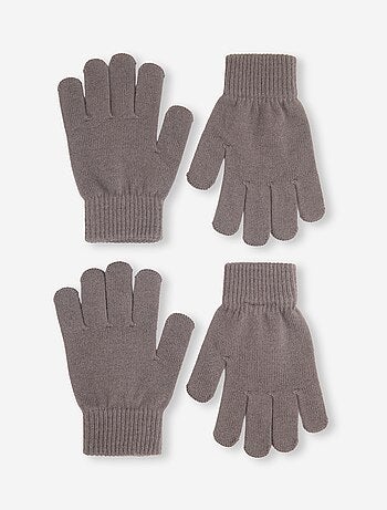 Lot de 2 paires de gants en maille