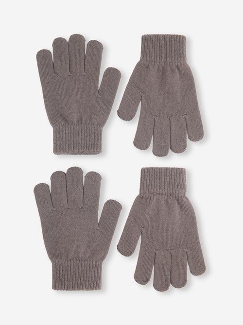 Lot de 2 paires de gants en maille - Kiabi Lot de 2 paires de gants en maille - Kiabi