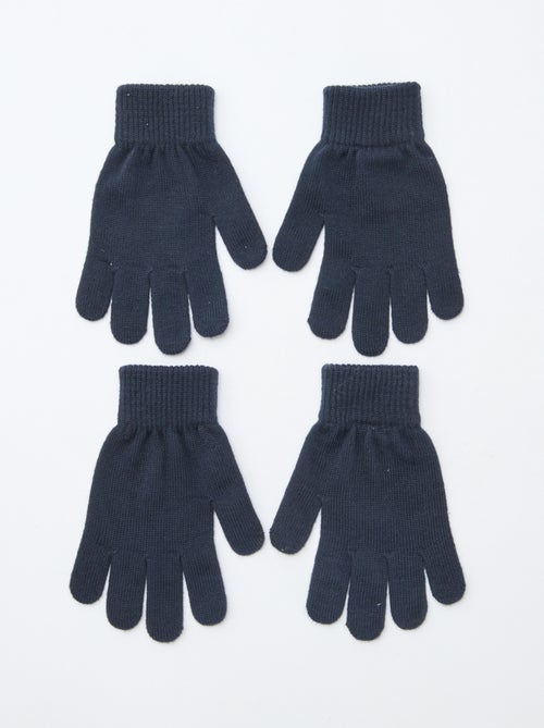 Lot de 2 paires de gants en maille - Kiabi