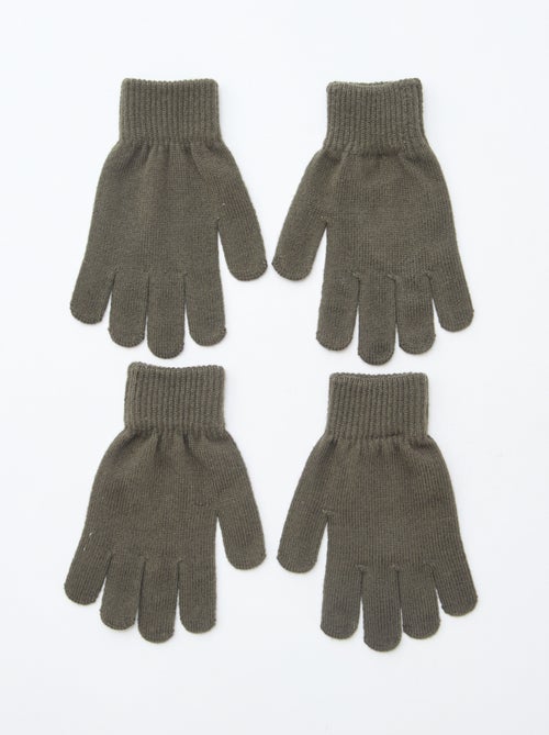 Lot de 2 paires de gants en maille - Kiabi