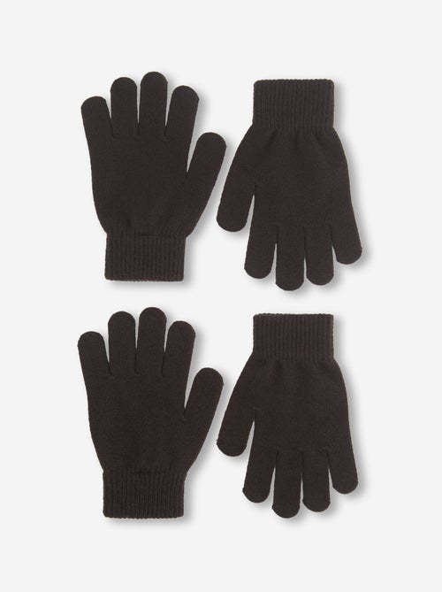 Lot de 2 paires de gants en maille - Kiabi