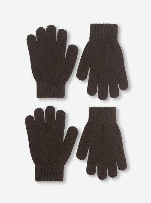 Lot de 2 paires de gants en maille - Kiabi Lot de 2 paires de gants en maille - Kiabi