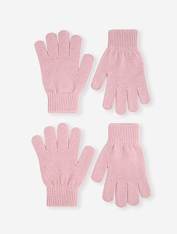 Lot de 2 paires de gants en maille