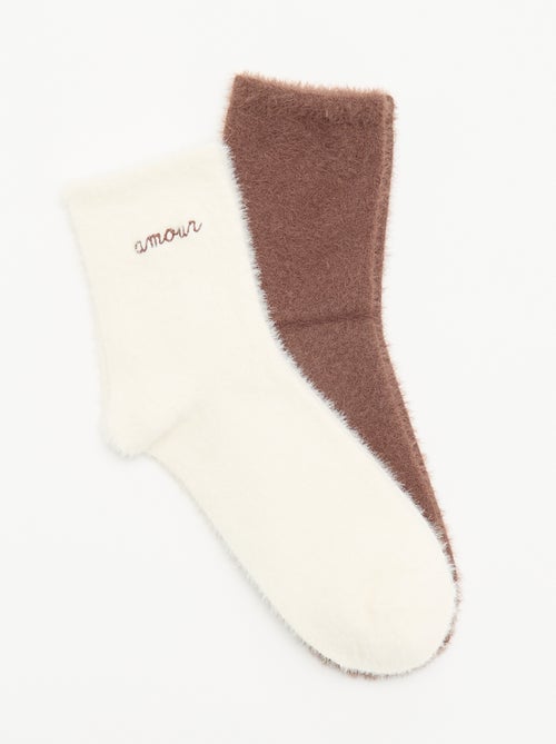 Lot de 2 paires de mi-chaussettes - Kiabi Lot de 2 paires de mi-chaussettes - Kiabi