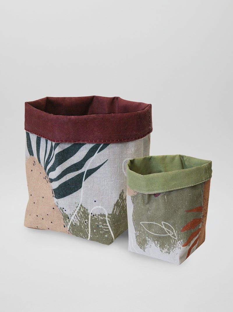 Lot de 2 paniers en tissu Beige - Kiabi