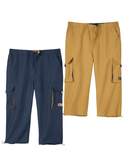 Lot de 2 Pantacourts Cargo Microfibre   - ATLAS FOR MEN - Kiabi