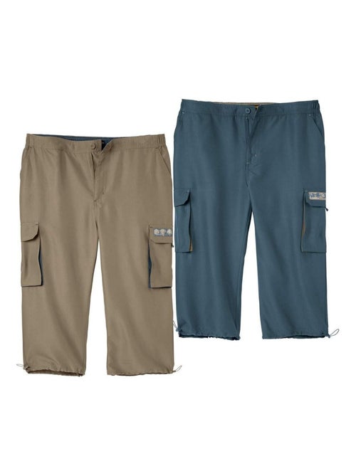 Lot de 2 Pantacourts Cargo Microfibre   - ATLAS FOR MEN - Kiabi