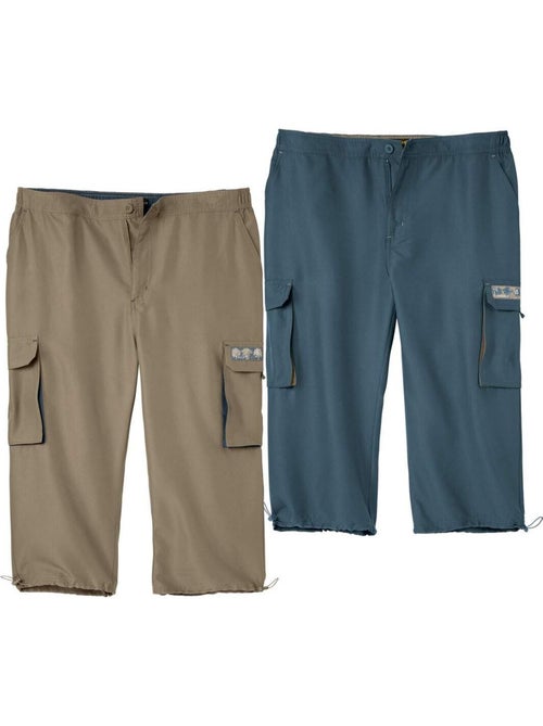 Lot de 2 pantacourts cargo microfibre   - atlas for men - Kiabi